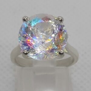 NWOT Portuguese Cut Rainbow Mystic Topaz Ring